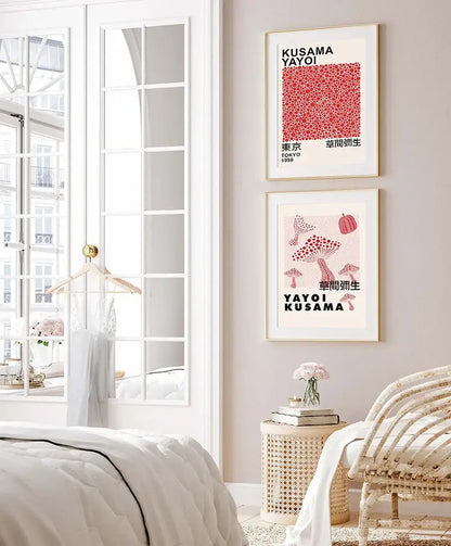 Vibrant japanese abstract art canvas print living room poster