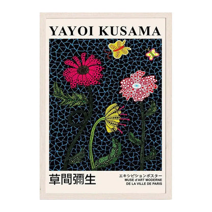 Vibrant japanese abstract art canvas print living room poster