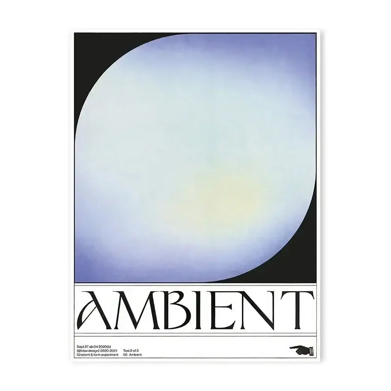 Abstract blue wave sequence pink oval canvas print living room art