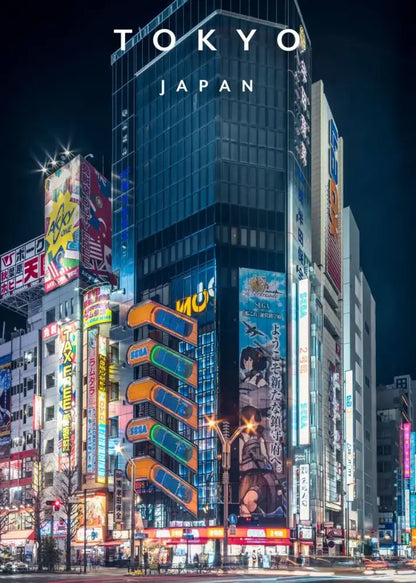 Japanese city landscape canvas set 9 piece living room wall art