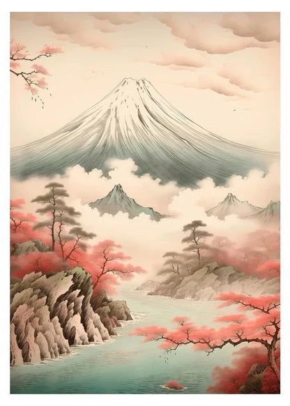 DecorBites™ Japanese Hokusai Art Poster Print on Canvas