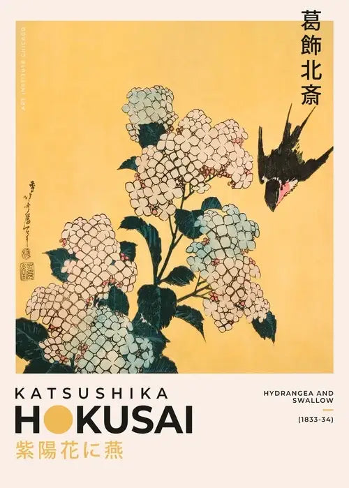 Japanese hokusai blue and white art poster print living room decor