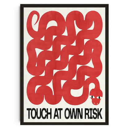 Minimalist red octopus ciao music festival koi cat abstract wall art