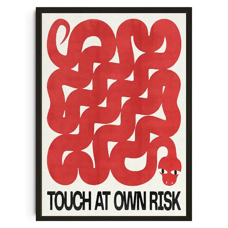 Japanese koi cat abstract gold snake wall art living room poster
