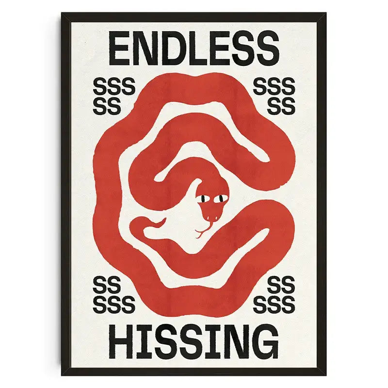 Abstract japanese koi cat red snake canvas print living room wall art