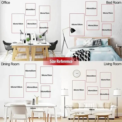 Abstract purple & yellow japanese koi cat wall art bedroom decor