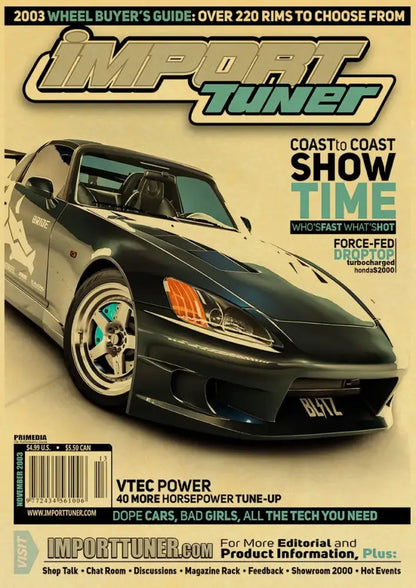 Retro jdm racing black sports car poster bedroom wall art