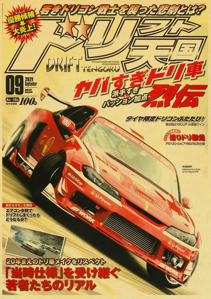 Retro jdm racing black sports car poster bedroom wall art