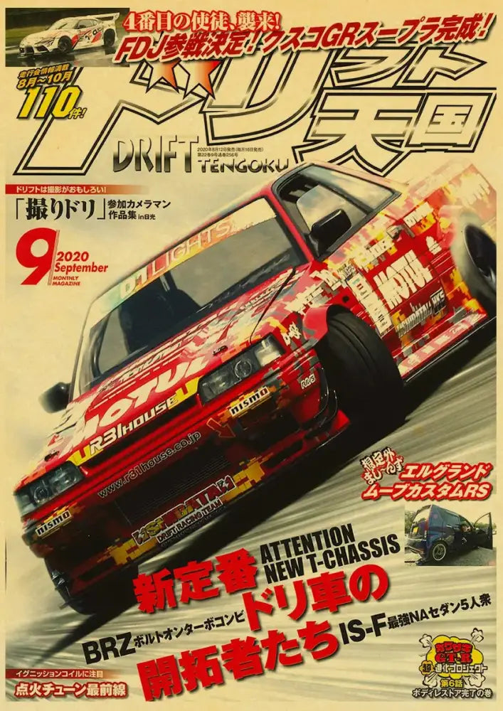 Retro jdm racing black sports car poster bedroom wall art