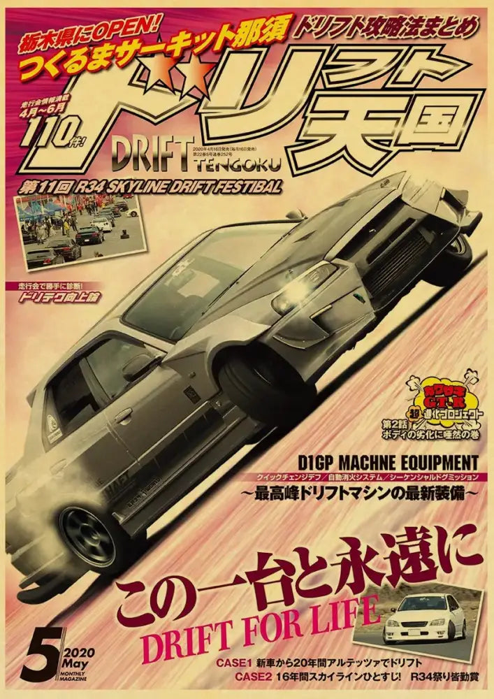Retro jdm racing black sports car poster bedroom wall art