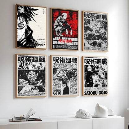 DecorBites™ Jujutsu Kaisen Anime Poster Wall Art
