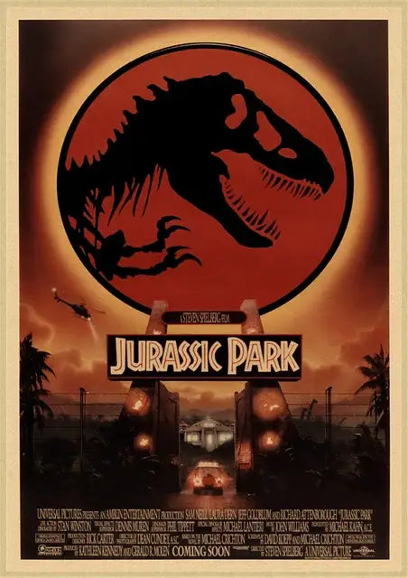 Jurassic park mosquito amber stone dinosaur canvas living room art