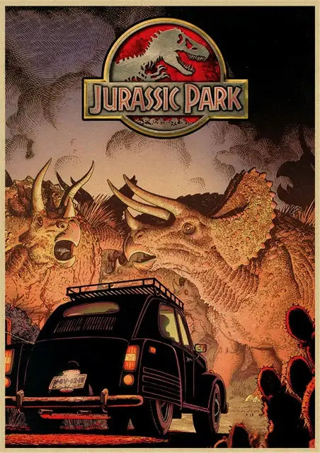 Jurassic park mosquito amber stone dinosaur canvas living room art