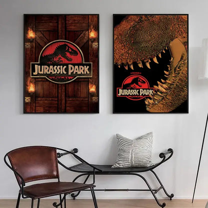 Jurassic park mosquito amber stone dinosaur canvas living room art