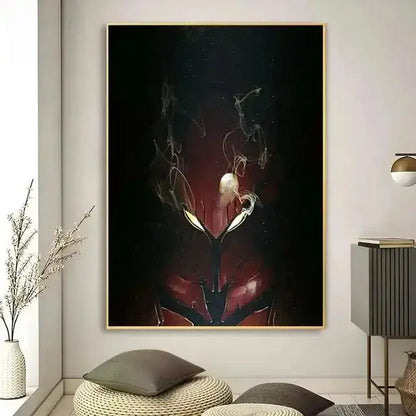 Solo leveling purple & blue anime canvas wall art bedroom decor