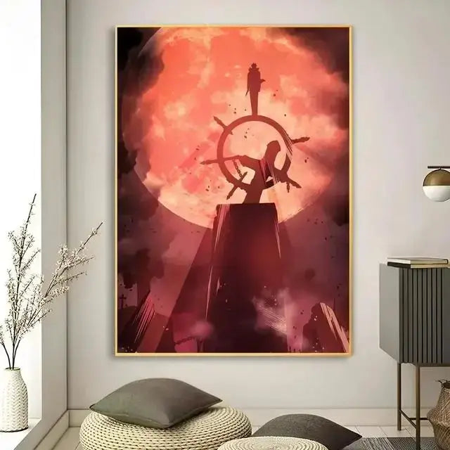 Solo leveling purple & blue anime canvas wall art bedroom decor
