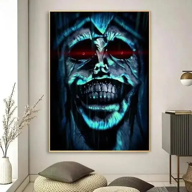 Solo leveling purple & blue anime canvas wall art bedroom decor