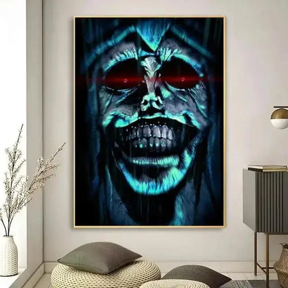Solo leveling purple & blue anime canvas wall art bedroom decor