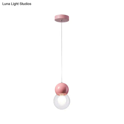 Modern blue & white macaron ceiling pendant kids bedside light