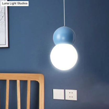Modern blue & white macaron ceiling pendant kids bedside light
