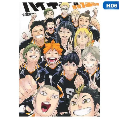 Haikyuu anime canvas wall art bedroom character poster