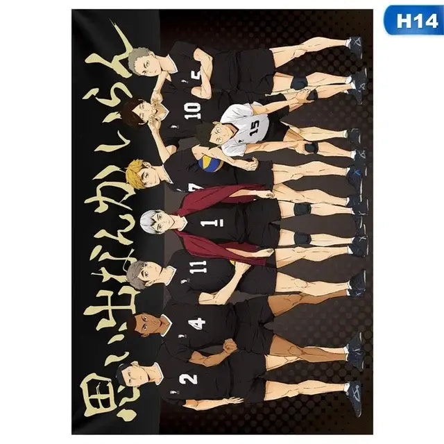 Haikyuu anime canvas wall art bedroom character poster