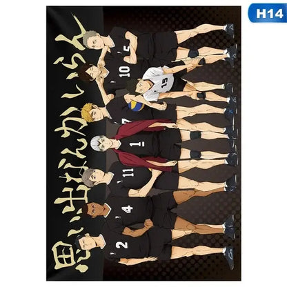 Haikyuu anime canvas wall art bedroom character poster