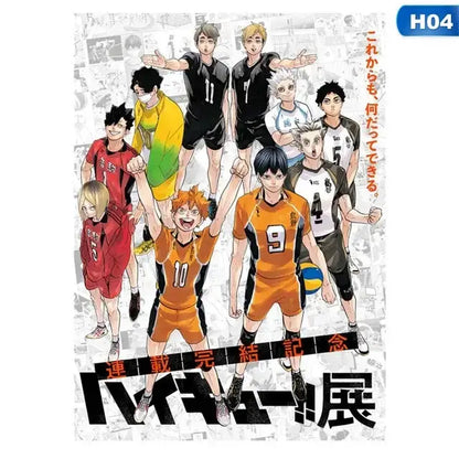 Haikyuu anime canvas wall art bedroom character poster