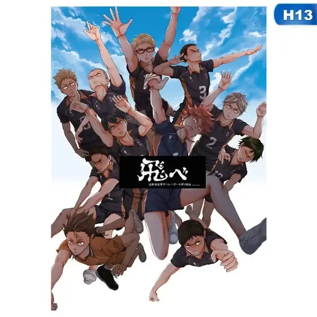 Haikyuu anime canvas wall art bedroom character poster