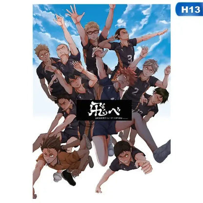 Haikyuu anime canvas wall art bedroom character poster