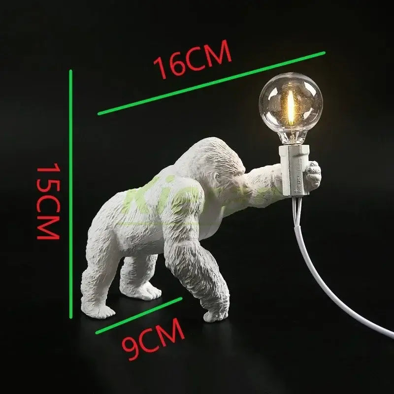 king kong led desk lamp black resin living room light
