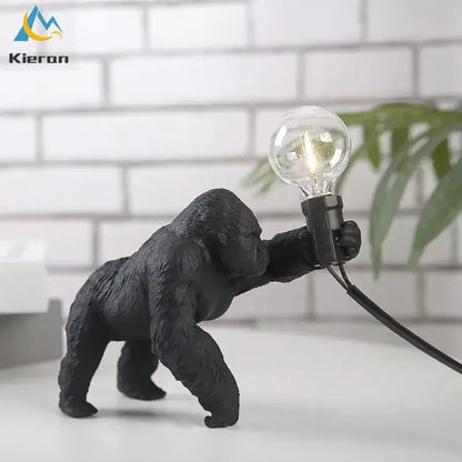 king kong led desk lamp black resin living room light