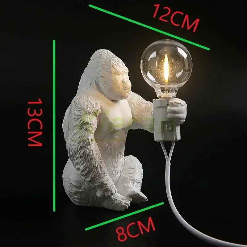king kong led desk lamp black resin living room light