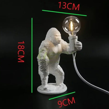 king kong led desk lamp black resin living room light