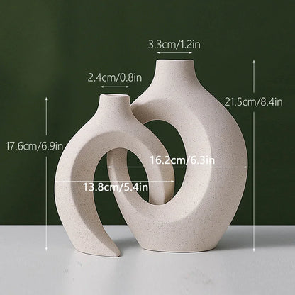 DecorBites™ Large 21cm CAPIRON Ceramic Vase Home Decor