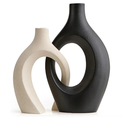 DecorBites™ Large 21cm CAPIRON Ceramic Vase Home Decor