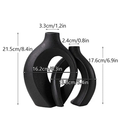 DecorBites™ Large 21cm CAPIRON Ceramic Vase Home Decor