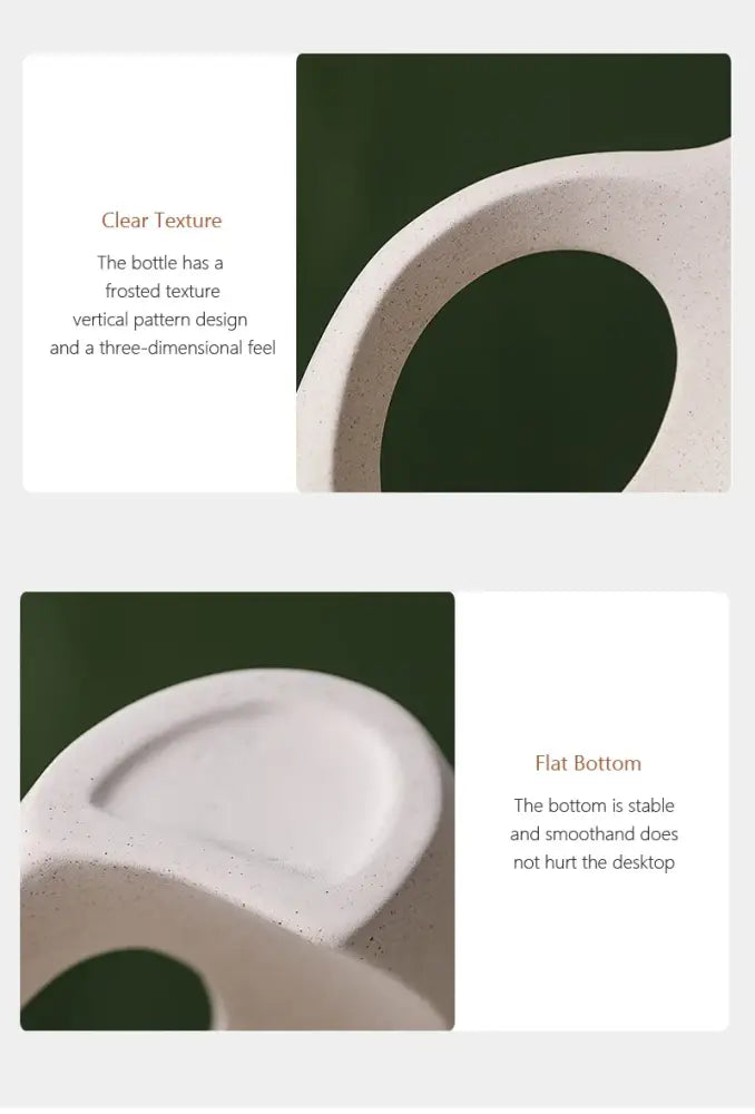 Minimalist white ceramic vase set living room large 21cm home decor