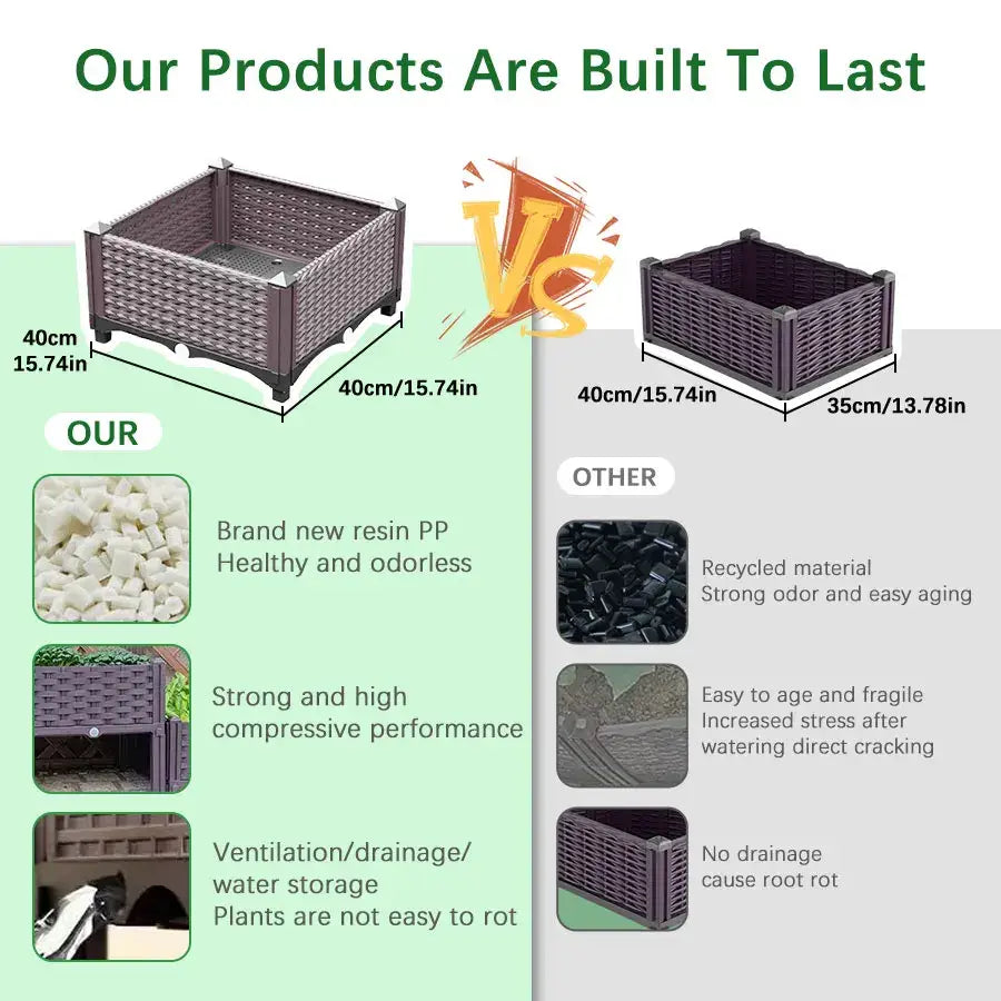 Woven brown large flower pot for outdoor gardening garden planter