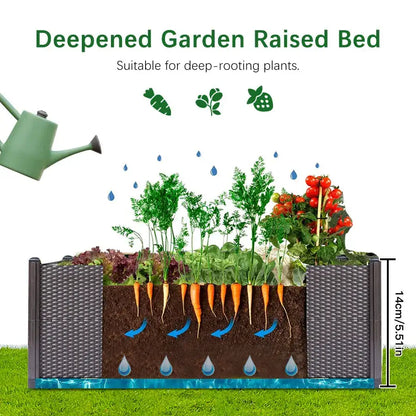 Woven brown large flower pot for outdoor gardening garden planter