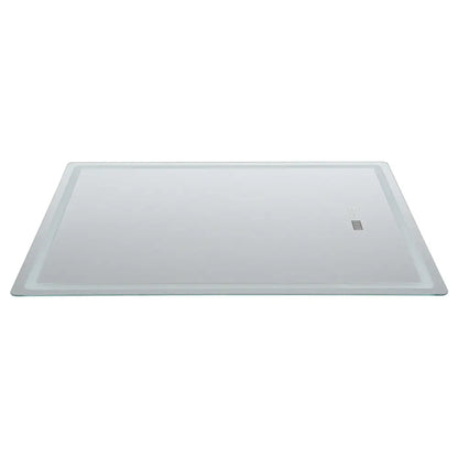 Modern rectangular led bathroom mirror with anti fog time display