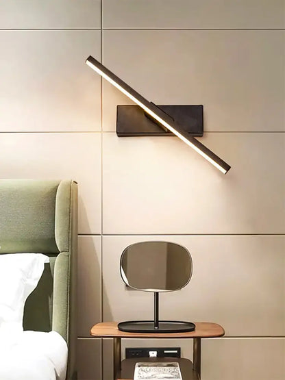 Modern black rotated led wall sconce bedroom light source