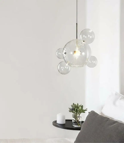 Modern led bubble ball chandelier for dining room decor