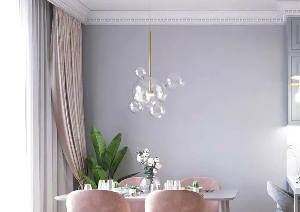 Nordic decor led bubble chandelier dining room pendant light