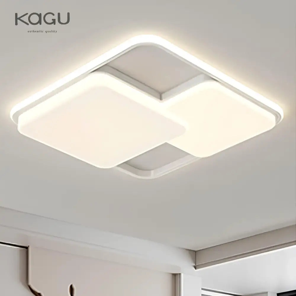 Modern white rectangular led ceiling lights for bedroom