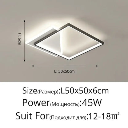 Modern minimalist black & white led ceiling lights for living room