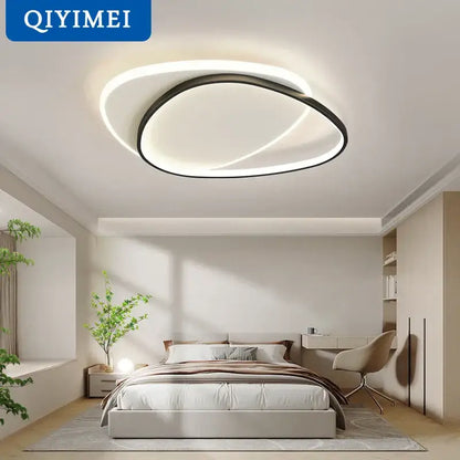 Modern minimalist black & white led ceiling lights for living room