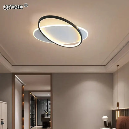 Modern minimalist black & white led ceiling lights for living room