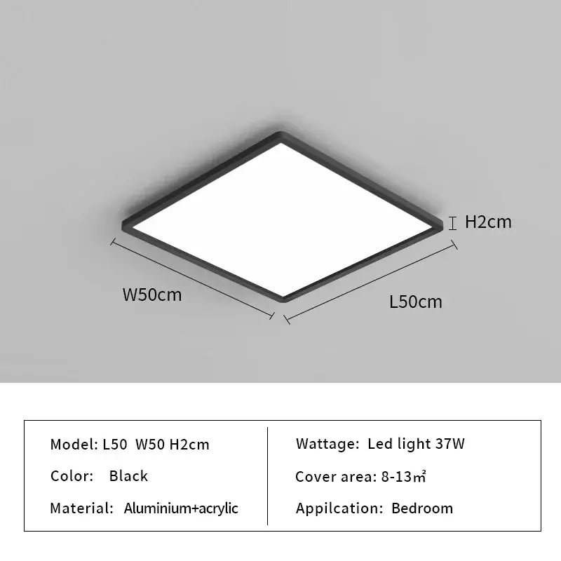Modern minimalist black led ceiling lights for living room