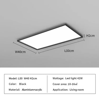 Modern minimalist black led ceiling lights for living room